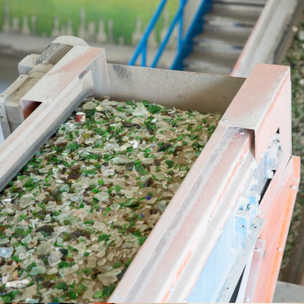 dust and fume control for Recycling Glass & Cardboard
