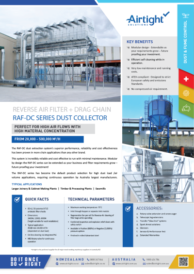 Airtight RAF-DC Series Dust Collector