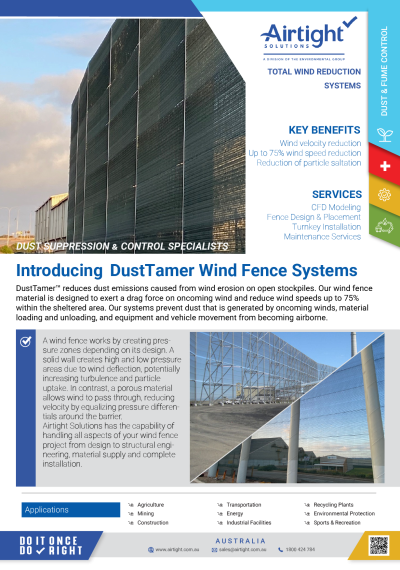 Dust Fence System Flyer