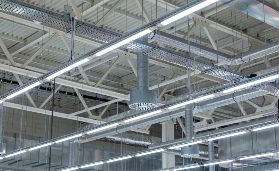 Industrial roof ventilation by airtight