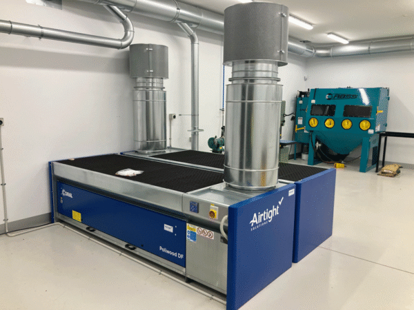 AST Airtight Suction Table - fume extraction table
