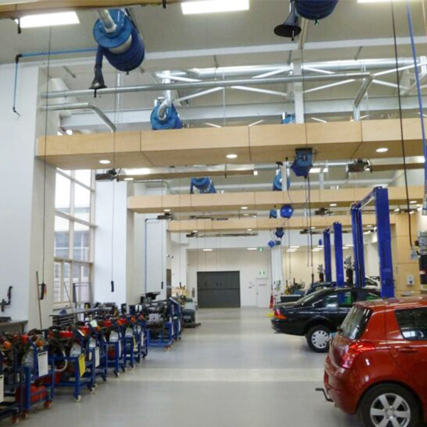 Ultimo Tafe training facility with Airtight Vehicle exhaust extraction systems
