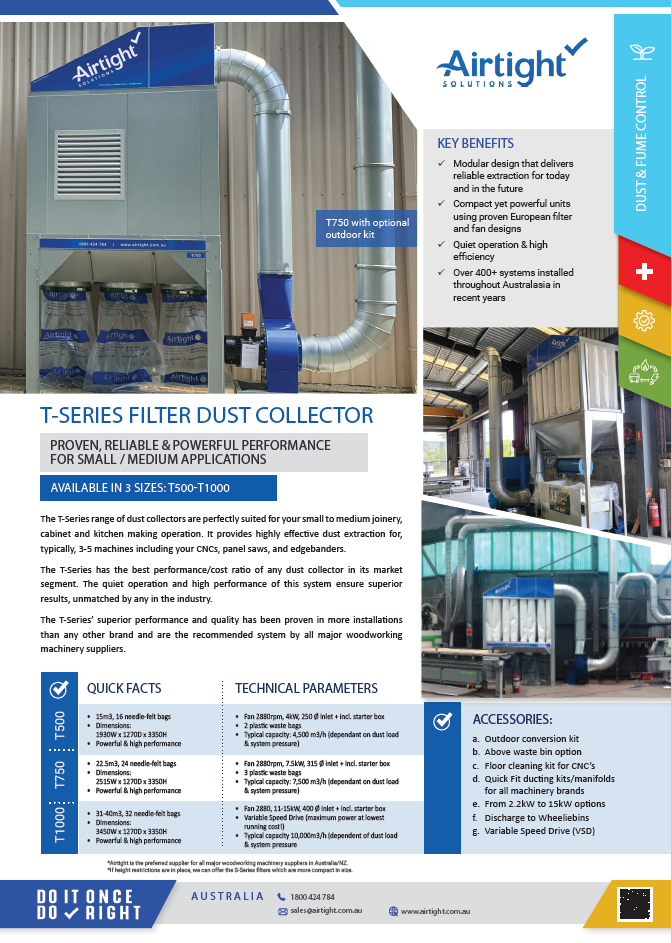 T-Series Filter Dust Collector Flyer Download