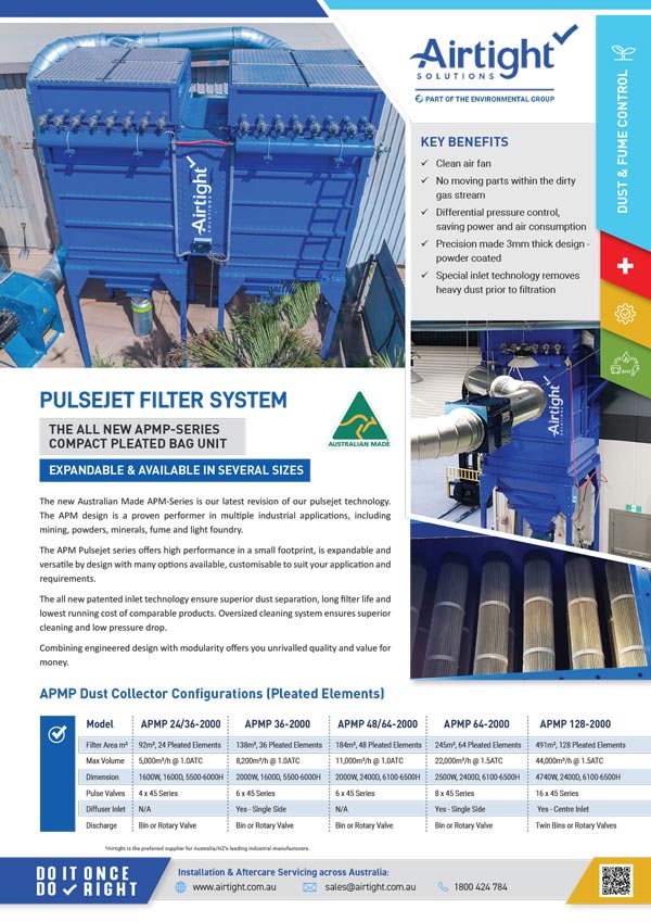 Airtight APMP Pulse Jet Dust Collector Flyer
