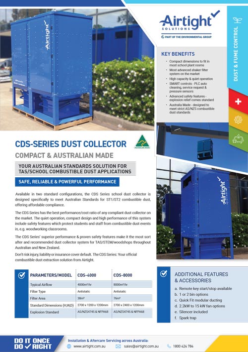CDS Series School Dust Collector Flyer