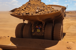 Iron Ore Mine open feed hopper dust